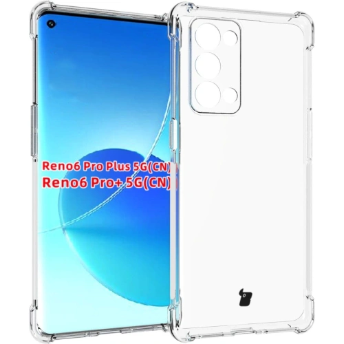 Etui + 2x folia Bizon Case Clear Pack do Oppo Reno 6 Pro 5G przezroczyste