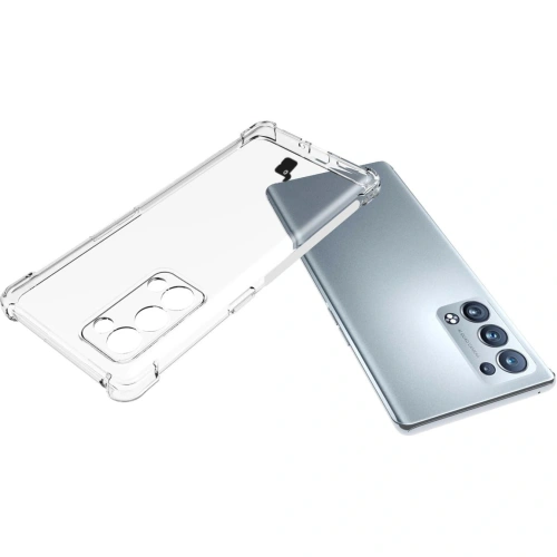 Etui + 2x folia Bizon Case Clear Pack do Oppo Reno 6 Pro 5G przezroczyste