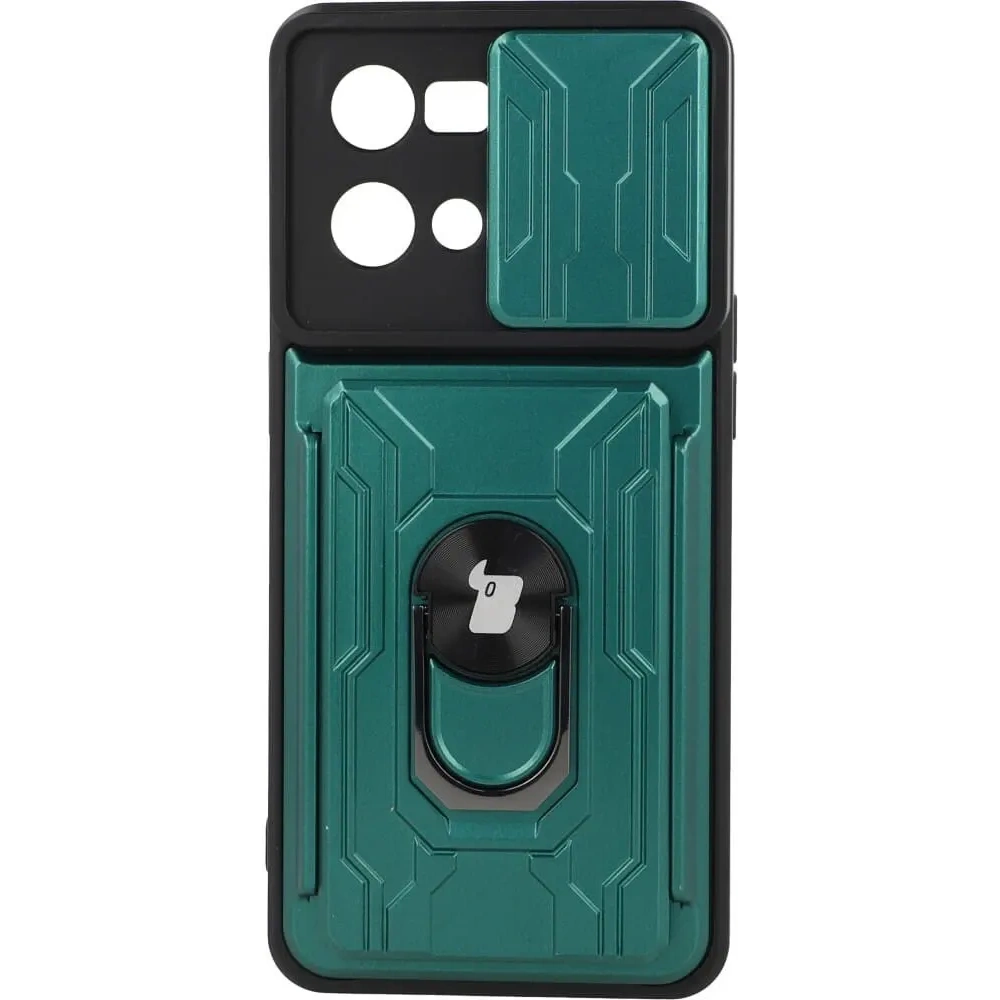 Wholesale Bizon Case Camshield Card Slot Ring Oppo Reno 7 4G green - BIZ657 - {ean13} - Hurt