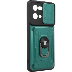 Hurtownia GSM - Etui Bizon Case Camshield Card Slot Ring pro Oppo Reno 7 4G zelené - BIZ657 - {ean13} - Hurt