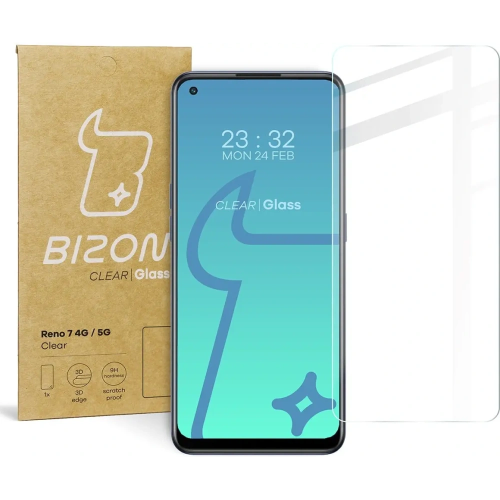 Wholesale Bizon Glass Clear Oppo Reno 7 4G/5G - BIZ660 - {ean13} - Hurt