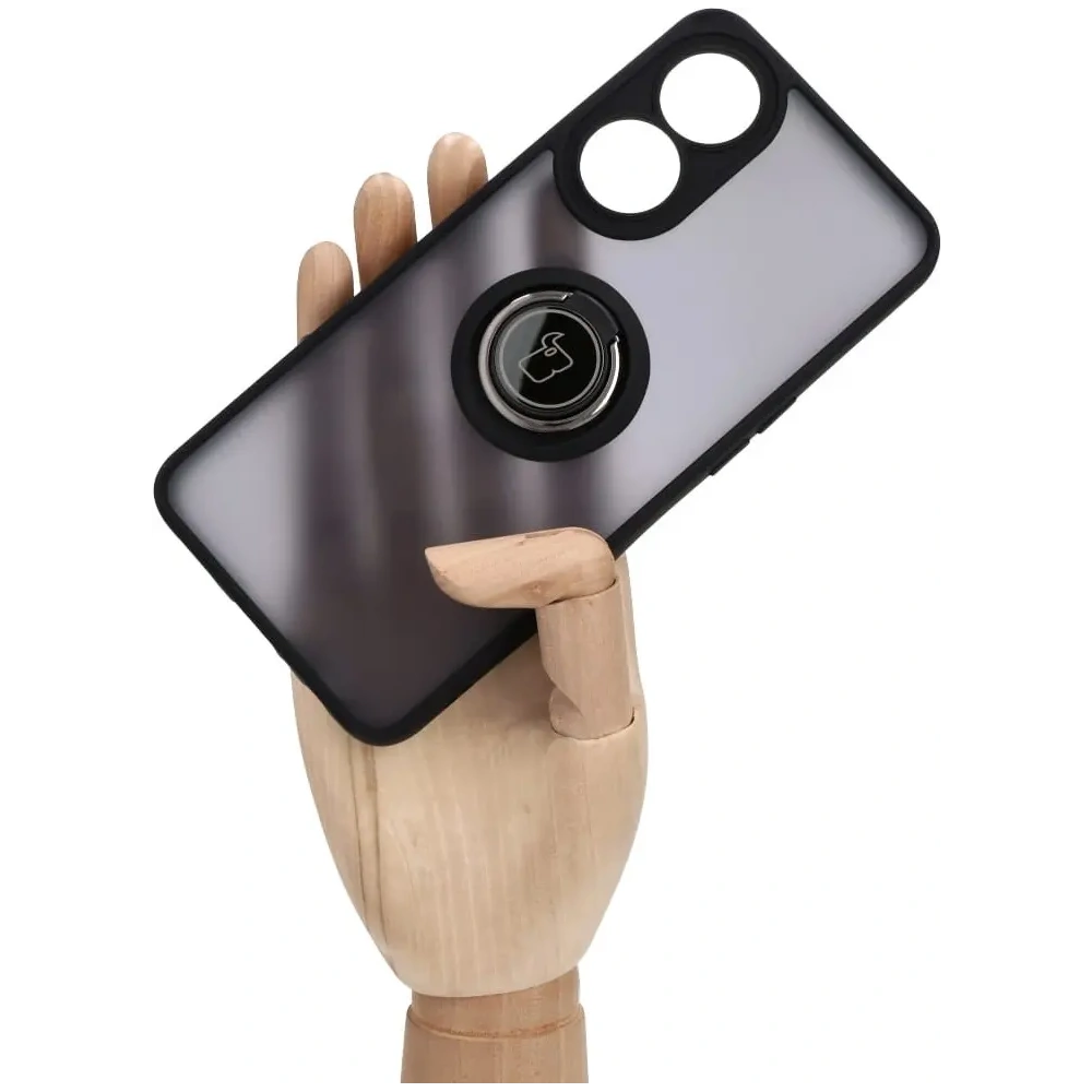 Wholesale Bizon Case Hybrid Ring Oppo Reno8 T smoky with a black frame - BIZ665 - {ean13} - Hurt