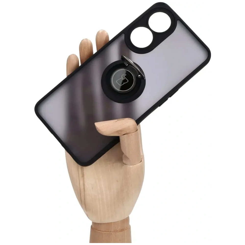 Wholesale Bizon Case Hybrid Ring Oppo Reno8 T smoky with a black frame - BIZ665 - {ean13} - Hurt