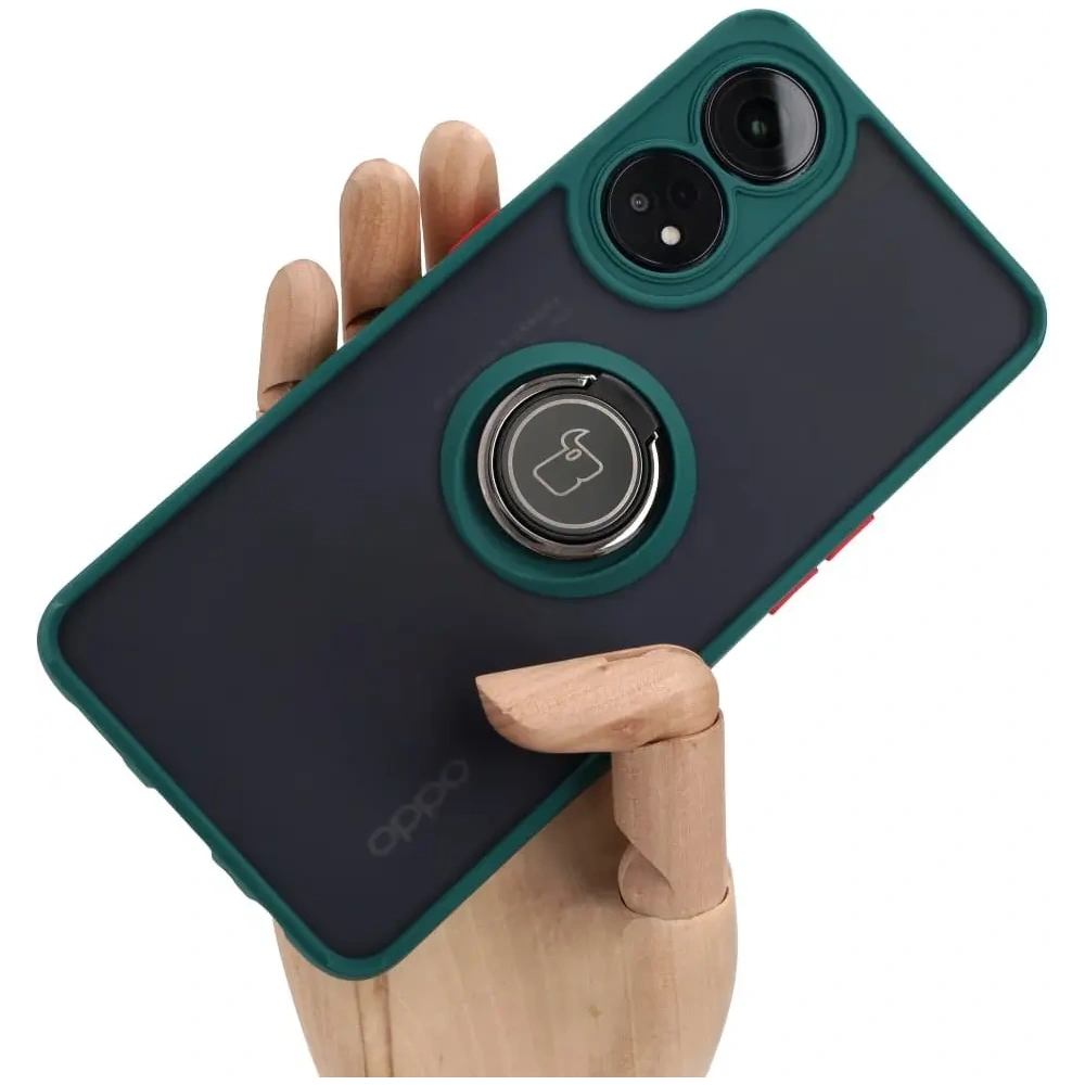 Hurtownia GSM - Bizon Case Hybrid Gyűrű Oppo Reno8 T füstös színben, sötétzöld kerettel - BIZ667 - {ean13} - Hurt