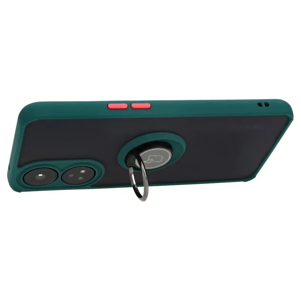 Hurtownia GSM - Bizon Case Hybrid Gyűrű Oppo Reno8 T füstös színben, sötétzöld kerettel - BIZ667 - {ean13} - Hurt