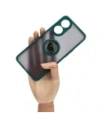 Hurtownia GSM - Bizon Case Hybrid Gyűrű Oppo Reno8 T füstös színben, sötétzöld kerettel - BIZ667 - {ean13} - Hurt