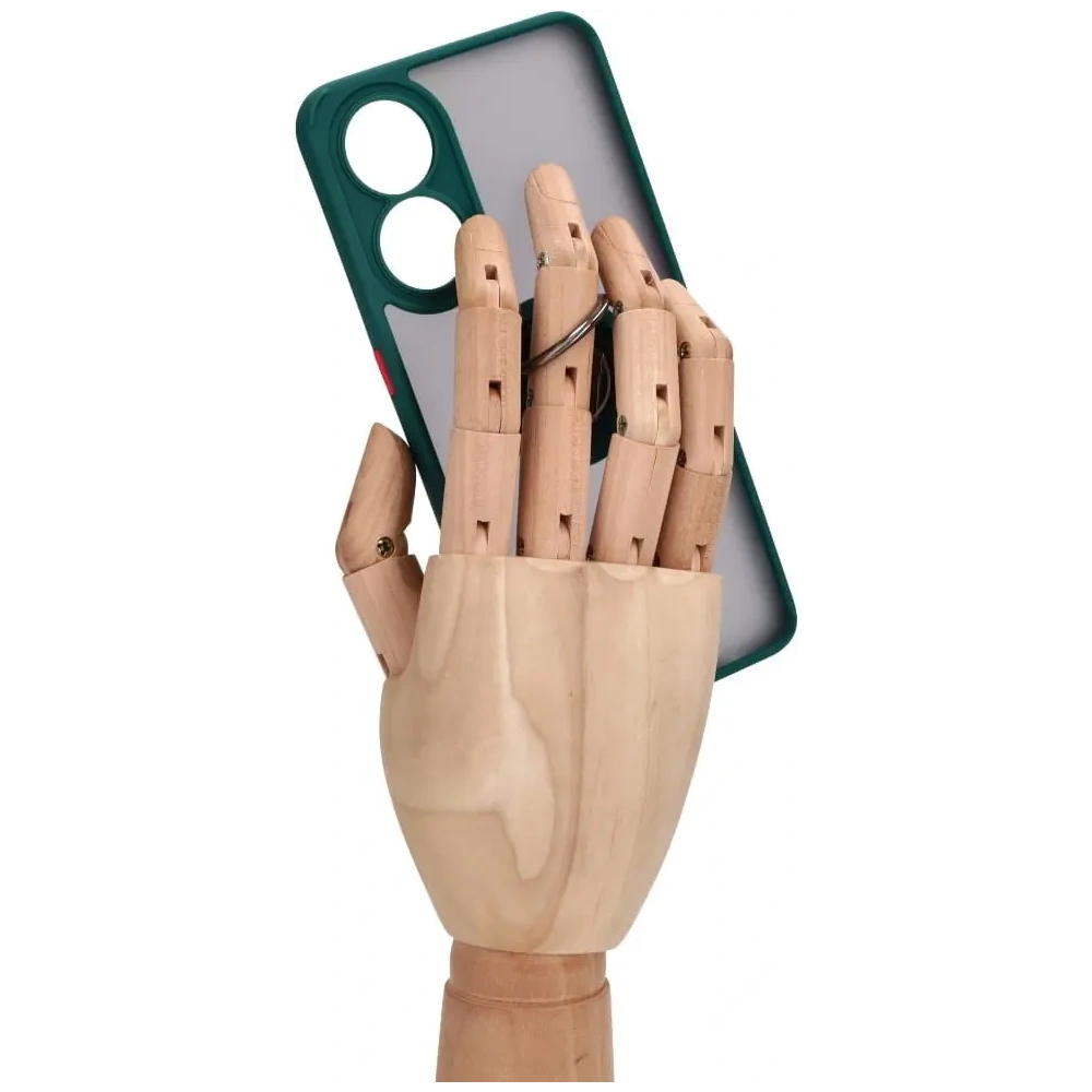 Hurtownia GSM - Bizon Case Hybrid Ring Oppo Reno8 T rauchig mit einem dunkelgrünen Rahmen - BIZ667 - {ean13} - Hurt