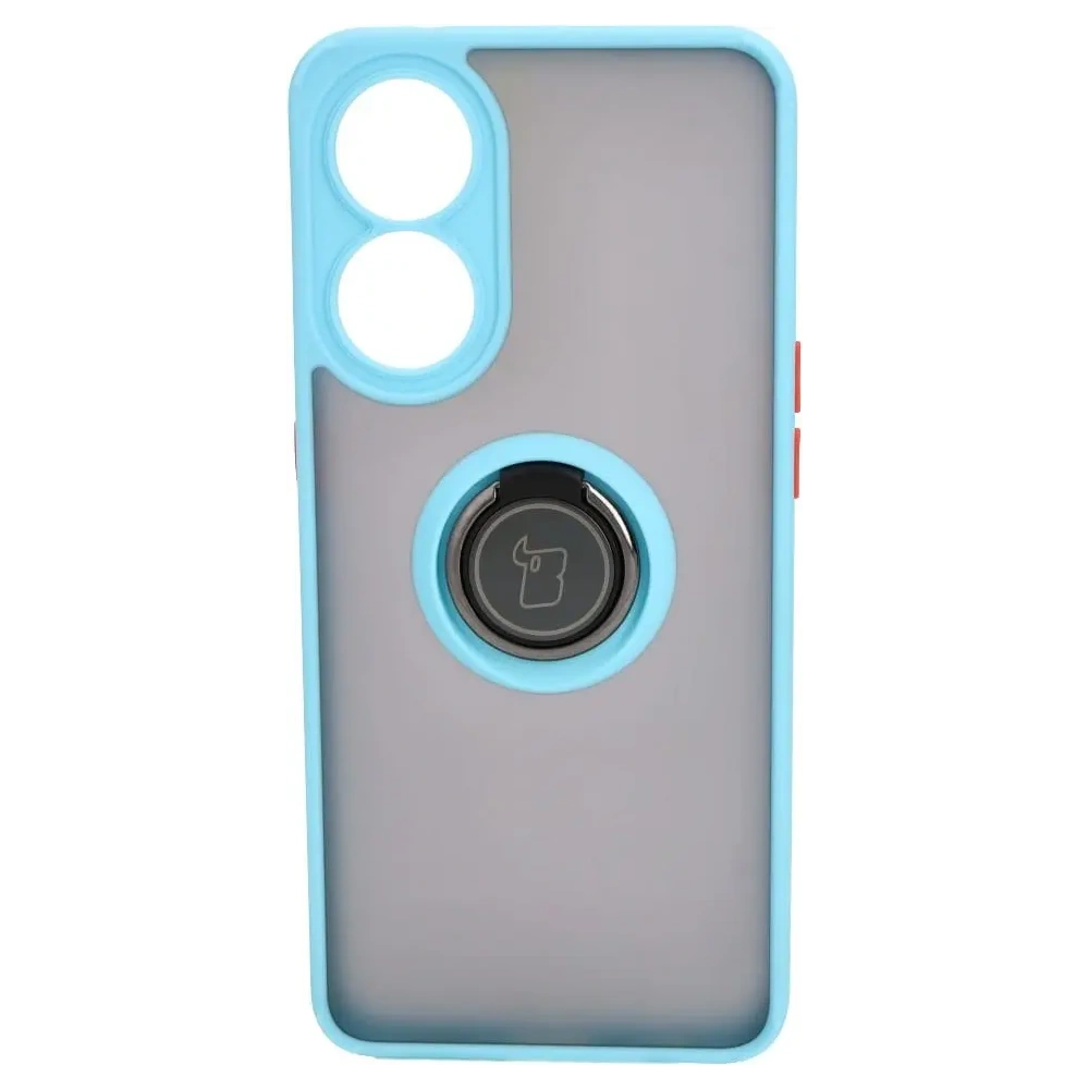 Hurtownia GSM - Bizon Caz Hibrid Ring Oppo Reno8 T fumuriu cu un cadru albastru deschis - BIZ668 - {ean13} - Hurt