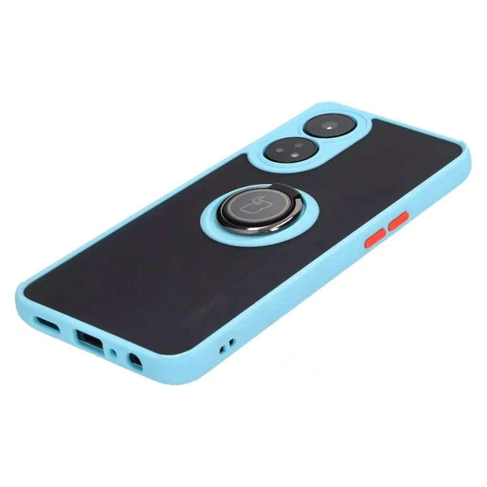 Hurtownia GSM - Bizon Caz Hibrid Ring Oppo Reno8 T fumuriu cu un cadru albastru deschis - BIZ668 - {ean13} - Hurt