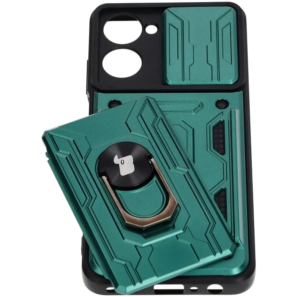 Wholesale Bizon Case Camshield Card Slot Ring Realme 10 4G green - BIZ672 - {ean13} - Hurt
