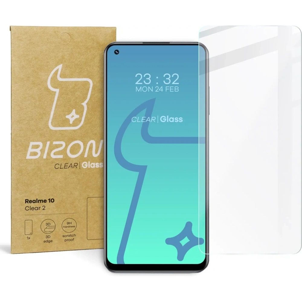 Hurtownia GSM - Szkło hartowane Bizon Glass Clear 2 do Realme 10 4G - BIZ676 - {ean13} - Hurt