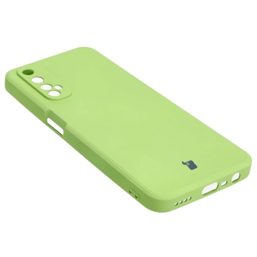 Etui Bizon Case Silicone Sq do Realme 7 jasnozielone