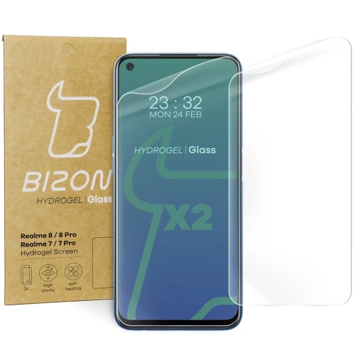 Folia hydrożelowa na ekran Bizon Glass Hydrogel Realme 7 / 7 Pro / 8 / Pro [2 PACK]