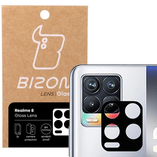 Szkło na aparat Bizon Glass Lens do Realme 8 [2 PACK]