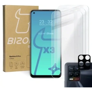 Hurtownia GSM - Zesílené sklo Bizon Glass Clear - 3 ks + objektiv Realme 8 Pro - BIZ689 - {ean13} - Hurt