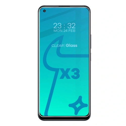 Szkło hartowane Bizon Glass Clear - 3 szt. + obiektyw Realme 8 Pro