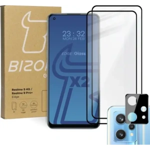 Hurtownia GSM - Zesílené sklo Bizon Glass Edge - [2 PACK] + ochrana objektivu Realme 9 4G / Realme 9 Pro+ - BIZ697 - {ean13} - Hurt