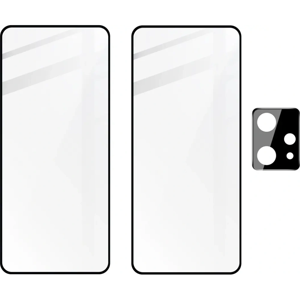 Hurtownia GSM - Bizon Glass Edge edzett üveg - [2 PACK] + lencse védelem Realme 9 4G / Realme 9 Pro+ fekete - BIZ697 - {ean13} - Hurt