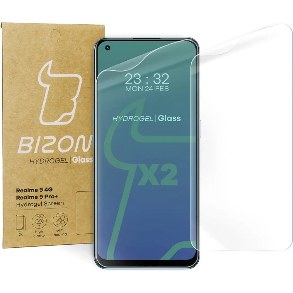 Wholesale Bizon Glass Hydrogel Realme 9 4G / Realme 9 Pro+ [2 PACK] - BIZ699 - {ean13} - Hurt