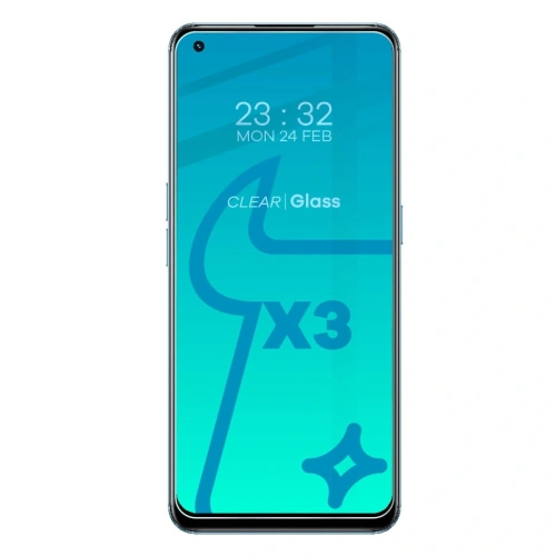 Szkło hartowane Bizon Glass Clear - 3 szt. + obiektyw Realme 9 4G / Realme 9 Pro+
