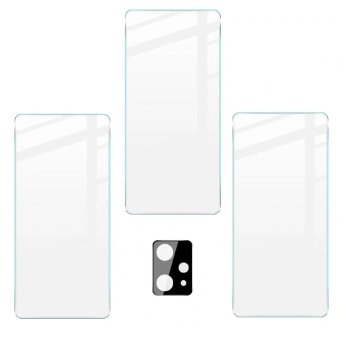 Szkło hartowane Bizon Glass Clear - 3 szt. + obiektyw Realme 9 4G / Realme 9 Pro+