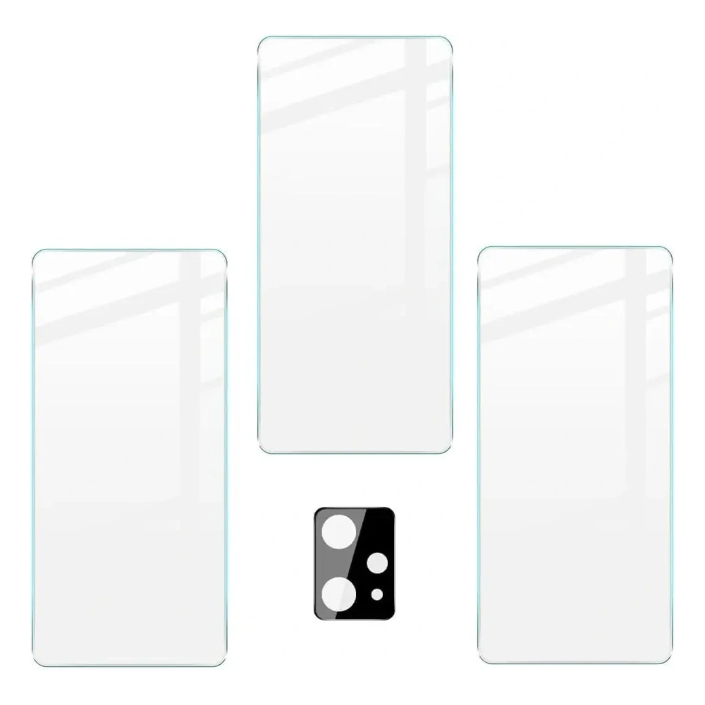 Hurtownia GSM - Bizon Sticlă Clară din sticlă securizată - 3 buc. + sticlă pentru lentilă Realme 9 4G / Realme 9 Pro+ - BIZ700 - {ean13} - Hurt