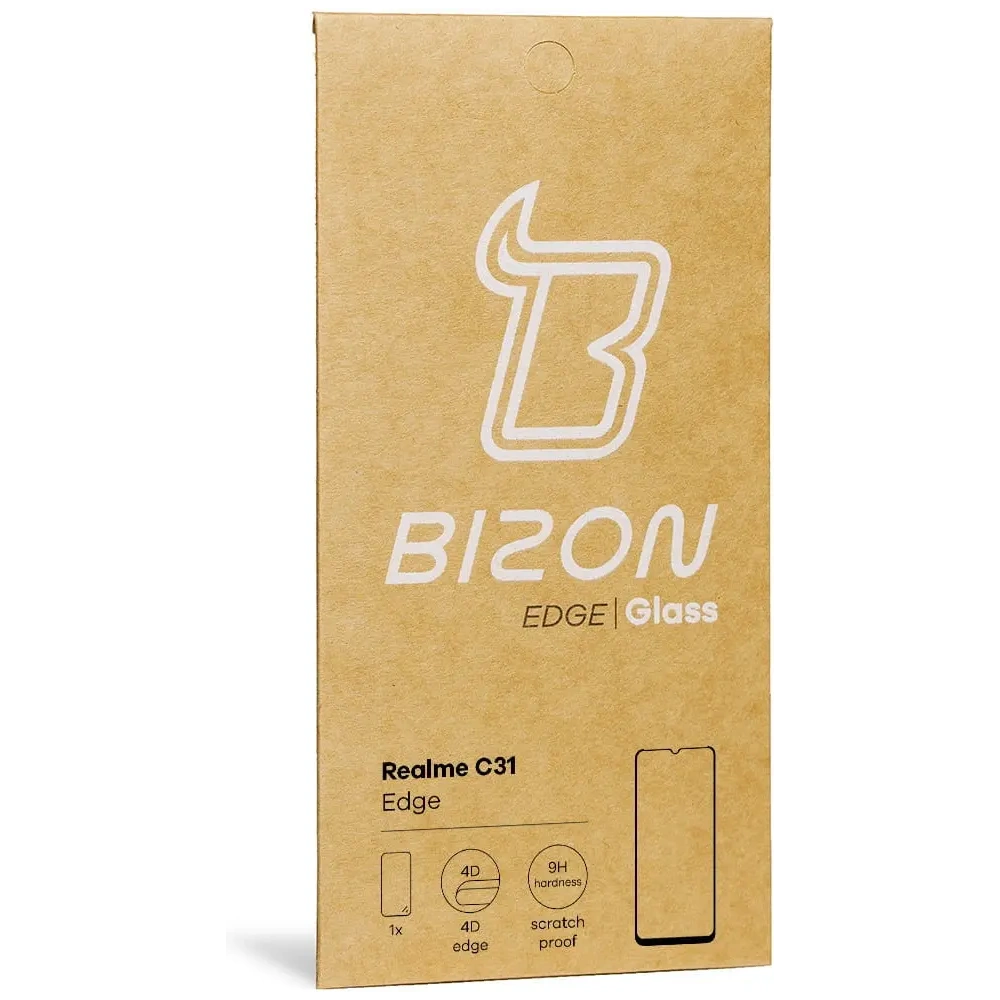 Hurtownia GSM - Szkło hartowane Bizon Glass Edge do Realme C31 czarne - BIZ715 - {ean13} - Hurt