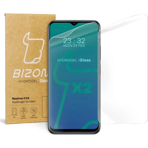 Folia hydrożelowa na ekran Bizon Glass Hydrogel do Realme C33 [2 PACK]