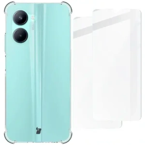 Wholesale Bizon Case Clear Pack case + 2x screen glass Realme C33 clear - BIZ719 - {ean13} - Hurt