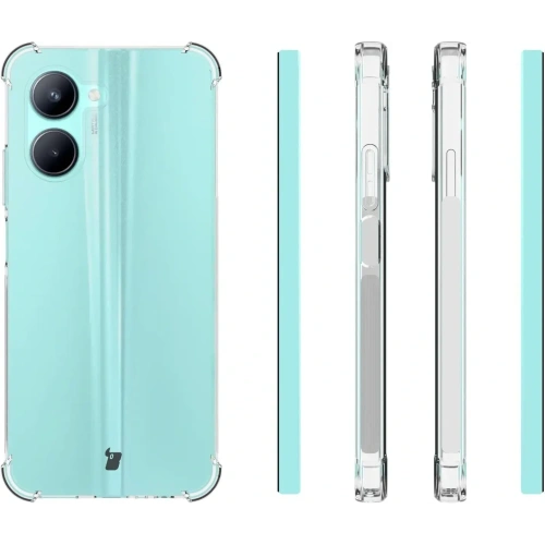 Etui + 2x szkło na ekran Bizon Case Clear Pack do Realme C33 przezroczyste