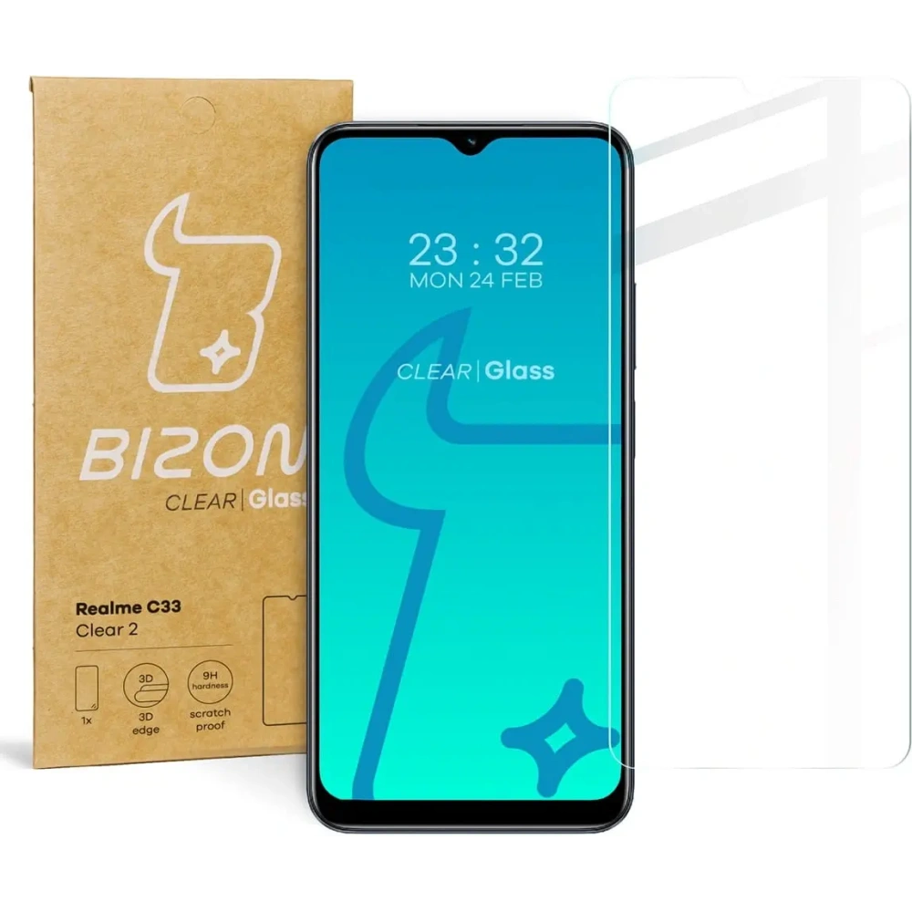 Hurtownia GSM - Szkło hartowane Bizon Glass Clear 2 do Realme C33 - BIZ721 - {ean13} - Hurt