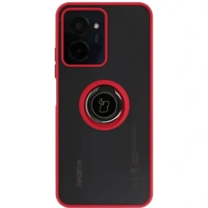 Wholesale Bizon Case Hybrid Ring Realme C33 / C30 / Narzo 50i Prime smoky with a red frame - BIZ726 - {ean13} - Hurt
