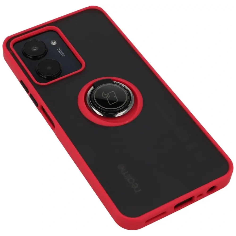 Wholesale Bizon Case Hybrid Ring Realme C33 / C30 / Narzo 50i Prime smoky with a red frame - BIZ726 - {ean13} - Hurt