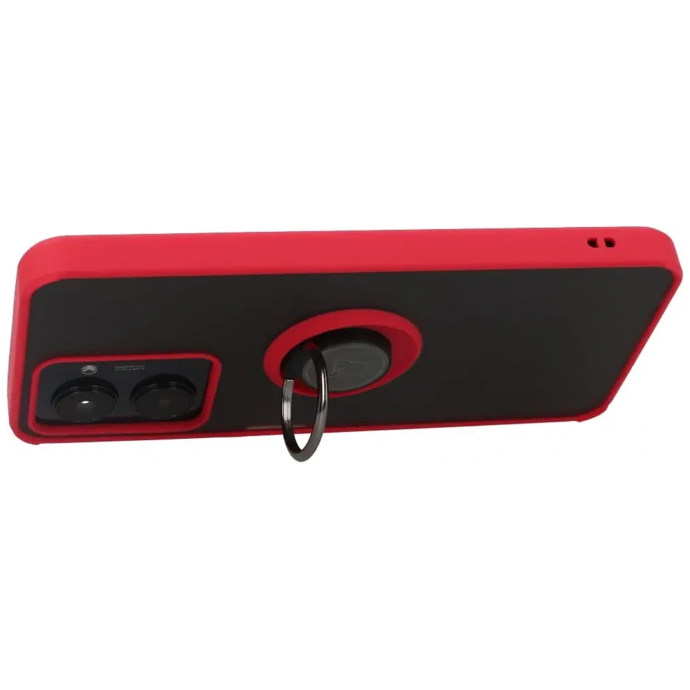 Wholesale Bizon Case Hybrid Ring Realme C33 / C30 / Narzo 50i Prime smoky with a red frame - BIZ726 - {ean13} - Hurt