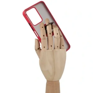 Hurtownia GSM - Etui s úchopem na prst Bizon Case Hybrid Ring pro Realme C33 / C30 / Narzo 50i Prime kouřové s červeným rámečkem - BIZ726 - {ean13} - Hurt