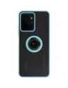 Hurtownia GSM - Etui z uchwytem na palec Bizon Case Hybrid Ring do Realme C33 / C30 / Narzo 50i Prime przydymione z jasnoniebieską ramką - BIZ727 - {ean13} - Hurt