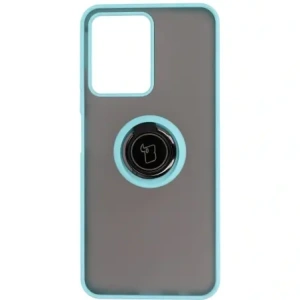 Hurtownia GSM - Bizon Case Hybrid Gyűrű Realme C33 / C30 / Narzo 50i Prime füstös színben, világoskék kerettel - BIZ727 - {ean13} - Hurt