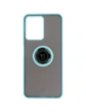 Hurtownia GSM - Bizon Case Hybrid Ring Realme C33 / C30 / Narzo 50i Prime rauchig mit einem hellblauen Rahmen - BIZ727 - {ean13} - Hurt