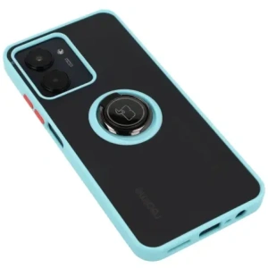 Hurtownia GSM - Bizon Case Hybrid Gyűrű Realme C33 / C30 / Narzo 50i Prime füstös színben, világoskék kerettel - BIZ727 - {ean13} - Hurt