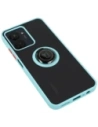 Hurtownia GSM - Etui z uchwytem na palec Bizon Case Hybrid Ring do Realme C33 / C30 / Narzo 50i Prime przydymione z jasnoniebieską ramką - BIZ727 - {ean13} - Hurt