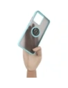 Hurtownia GSM - Etui z uchwytem na palec Bizon Case Hybrid Ring do Realme C33 / C30 / Narzo 50i Prime przydymione z jasnoniebieską ramką - BIZ727 - {ean13} - Hurt