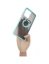 Hurtownia GSM - Etui z uchwytem na palec Bizon Case Hybrid Ring do Realme C33 / C30 / Narzo 50i Prime przydymione z jasnoniebieską ramką - BIZ727 - {ean13} - Hurt
