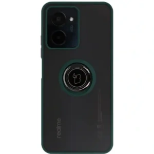 Wholesale Bizon Case Hybrid Ring Realme C33 / C30 / Narzo 50i Prime smoky with a dark green frame - BIZ728 - {ean13} - Hurt