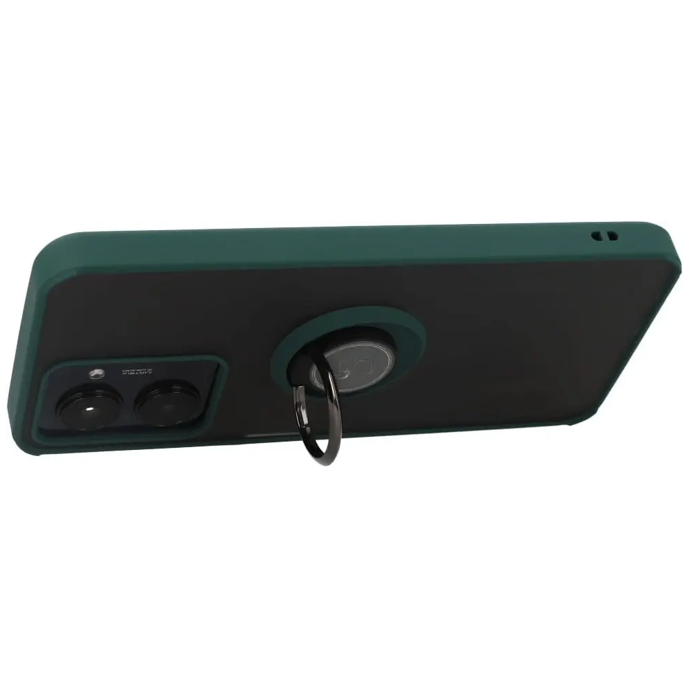 Wholesale Bizon Case Hybrid Ring Realme C33 / C30 / Narzo 50i Prime smoky with a dark green frame - BIZ728 - {ean13} - Hurt