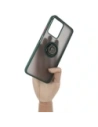 Wholesale Bizon Case Hybrid Ring Realme C33 / C30 / Narzo 50i Prime smoky with a dark green frame - BIZ728 - {ean13} - Hurt