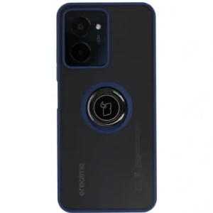 Hurtownia GSM - Etui s držákem na prst Bizon Case Hybrid Ring pro Realme C33 / C30 / Narzo 50i Prime kouřové s modrým rámečkem - BIZ729 - {ean13} - Hurt