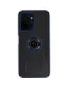 Hurtownia GSM - Etui z uchwytem na palec Bizon Case Hybrid Ring do Realme C33 / C30 / Narzo 50i Prime przydymione z granatową ramką - BIZ729 - {ean13} - Hurt
