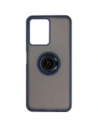 Hurtownia GSM - Etui z uchwytem na palec Bizon Case Hybrid Ring do Realme C33 / C30 / Narzo 50i Prime przydymione z granatową ramką - BIZ729 - {ean13} - Hurt