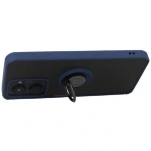 Hurtownia GSM - Etui s držákem na prst Bizon Case Hybrid Ring pro Realme C33 / C30 / Narzo 50i Prime kouřové s modrým rámečkem - BIZ729 - {ean13} - Hurt