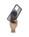 Hurtownia GSM - Etui z uchwytem na palec Bizon Case Hybrid Ring do Realme C33 / C30 / Narzo 50i Prime przydymione z granatową ramką - BIZ729 - {ean13} - Hurt